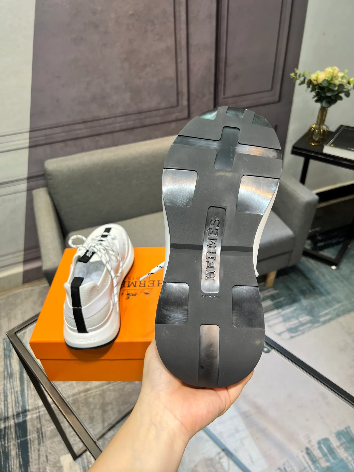 💰¥720 HERMES Men’s rest sneakers! -High-end quality original casual sports shoes -Upper: high nappa calfskin, forging technology, knitted fabric, shoe brand webbing, injection molded brand logo -Inner: foot pad; water-dyed cowhide -Outsole: ultra-light TPU·rubber; two-color molded outsole -Ultra-high quality control·fine workmanship: highlighted (high-end·luxury·grade) Size: 38-44 (45 46 customized)